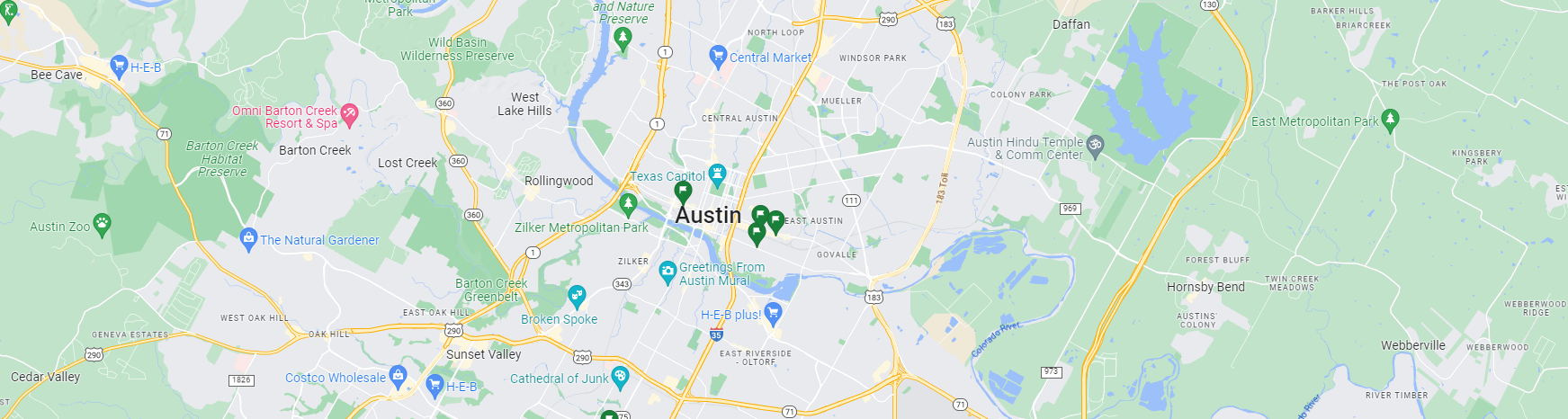 city of austin map